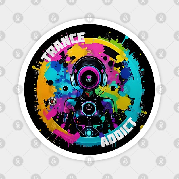 Music DJ Trance Addict Abstract mk1 Eye Voodoo Magnet by eyevoodoo